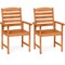 Costway Patio Chairs Set of 2/4 with Inclined Backrests and Slatted Seats for Deck